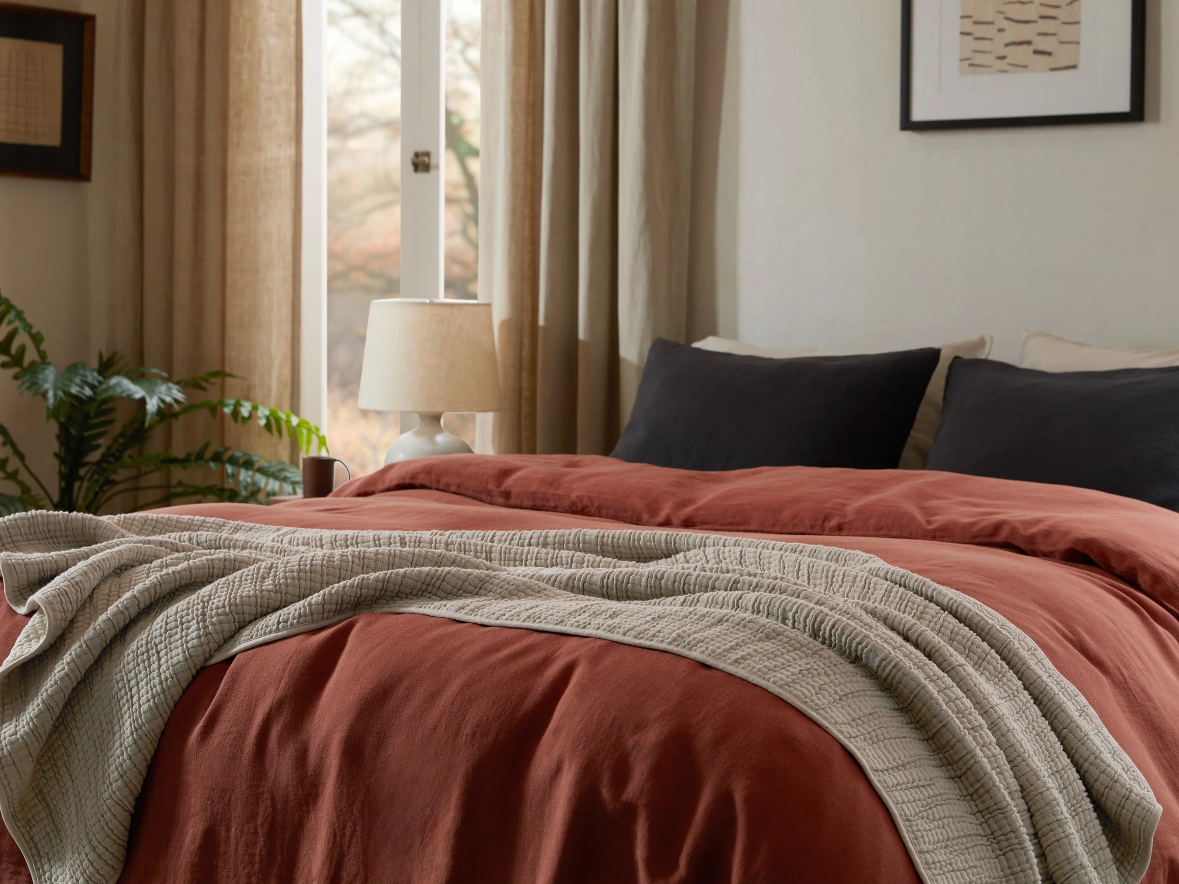 SoftLayers® Organic Channel Gauze Throw 4