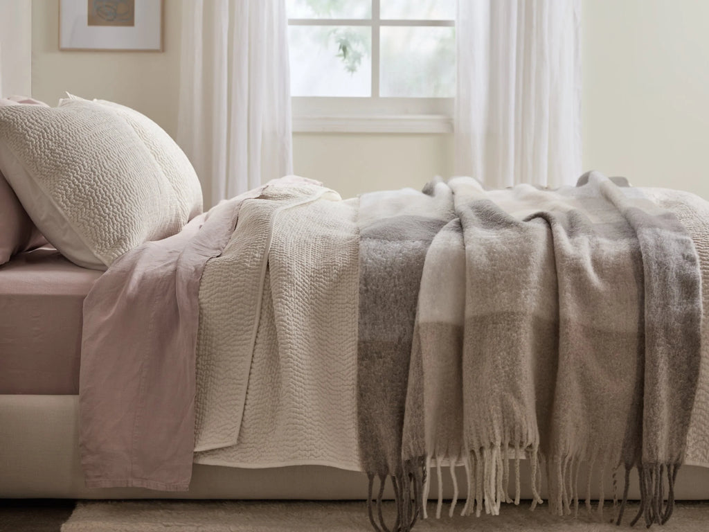 SoftLayers® Plaid Wool Alpaca Throw 2