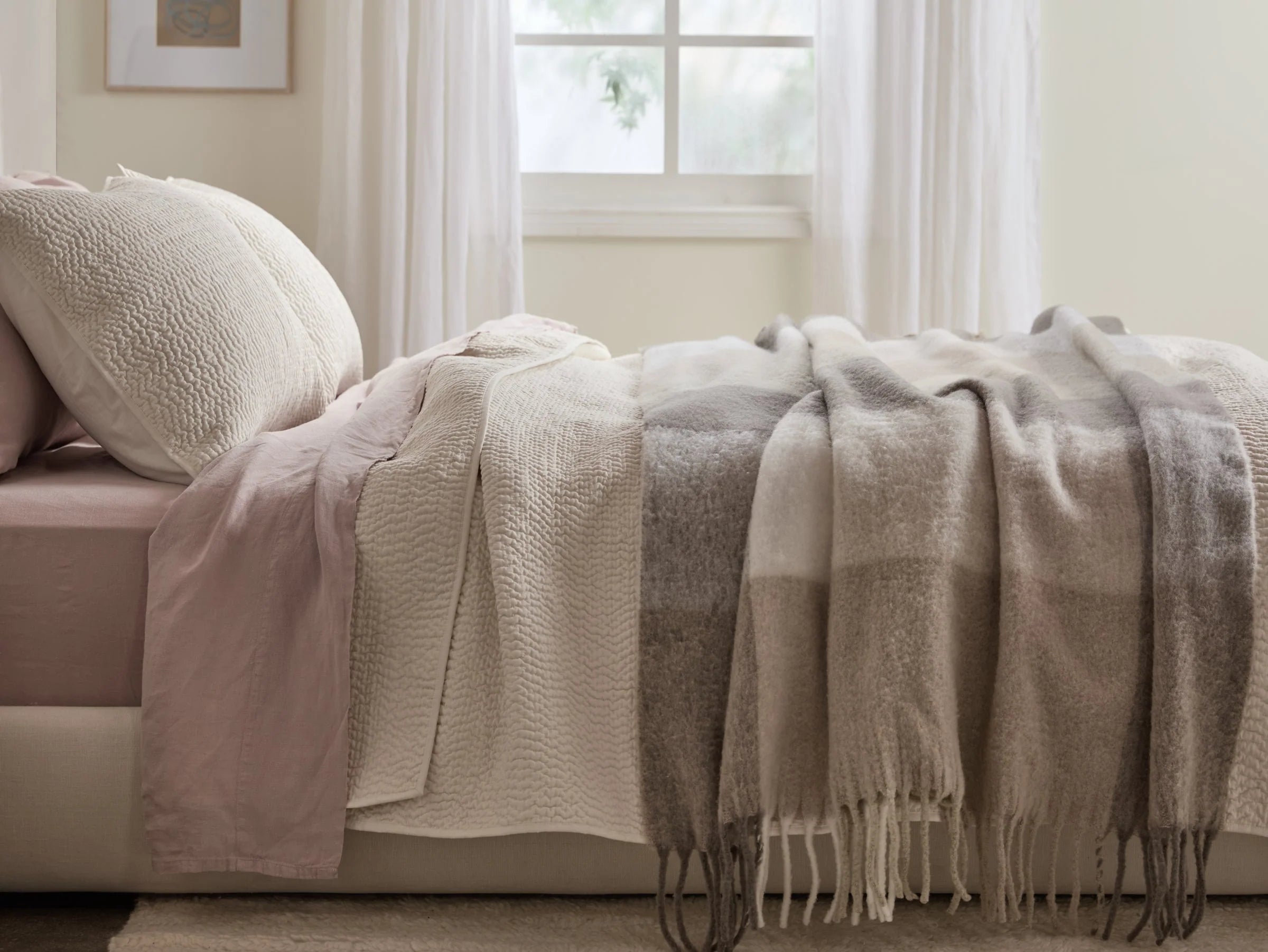 SoftLayers® Plaid Wool Alpaca Throw 2